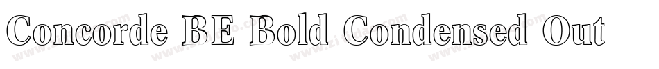 Concorde BE Bold Condensed Outline字体转换